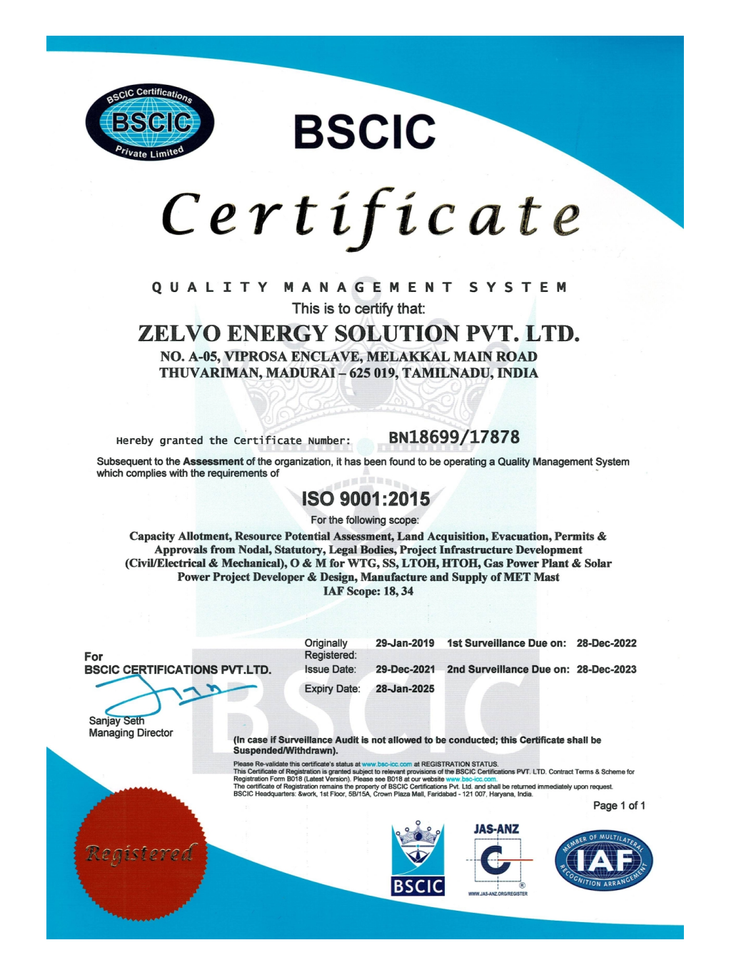 ISO Certified Solar and Wind Power Solutions  Company - Zelvo